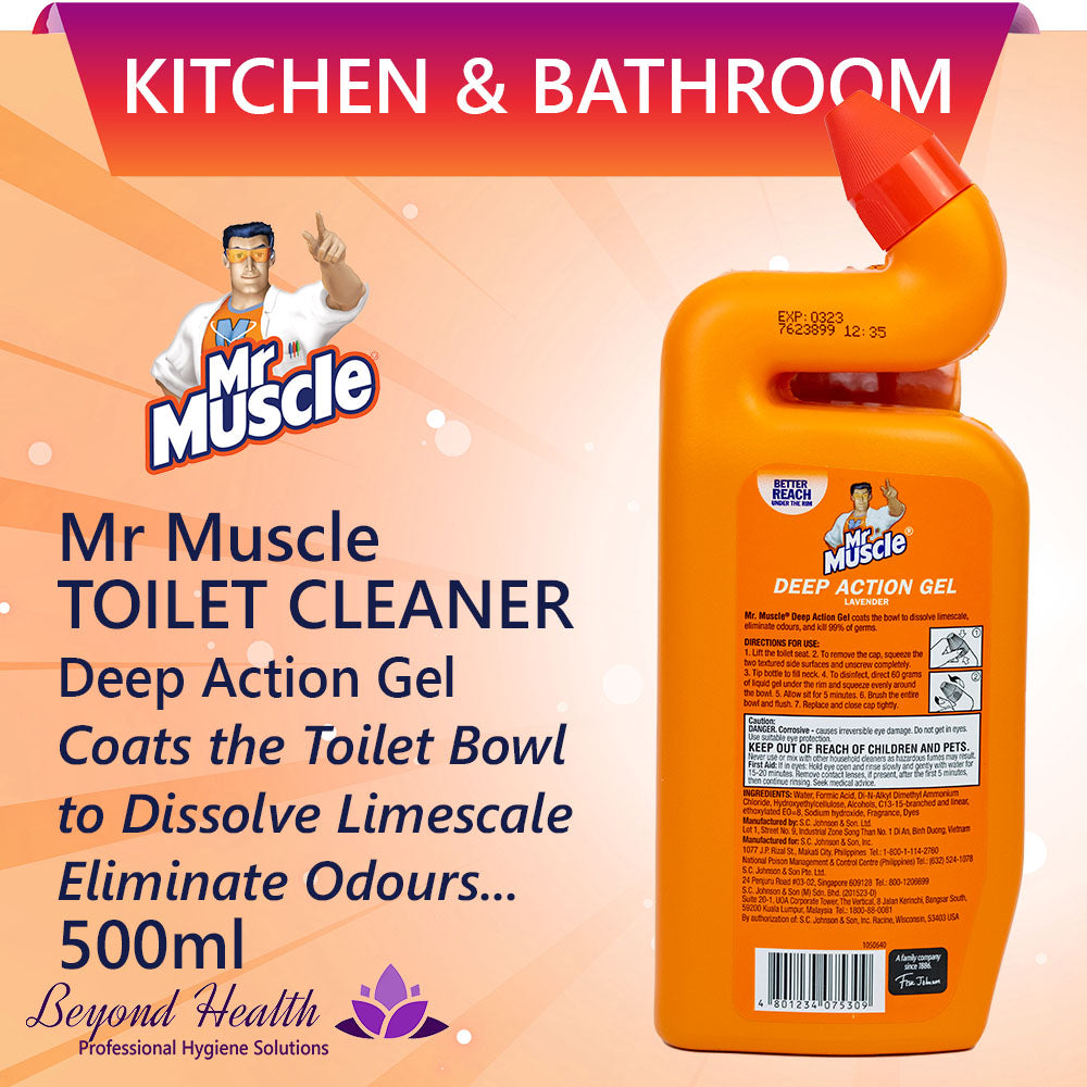 Mr Muscle® Deep Action Gel Toilet Cleaner 500ml