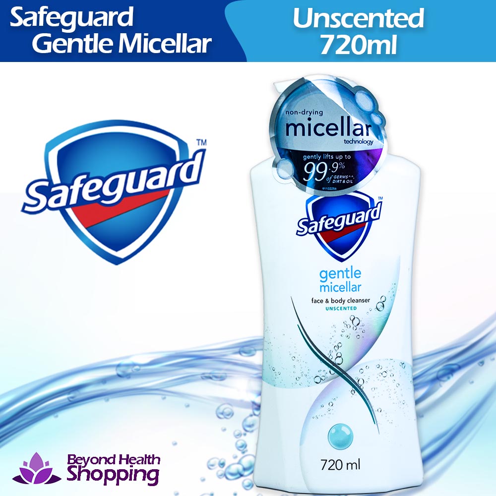 Safeguard Gentle Micellar Face & Body Cleanser Unscented 720ml Authentic & Original P&G Products