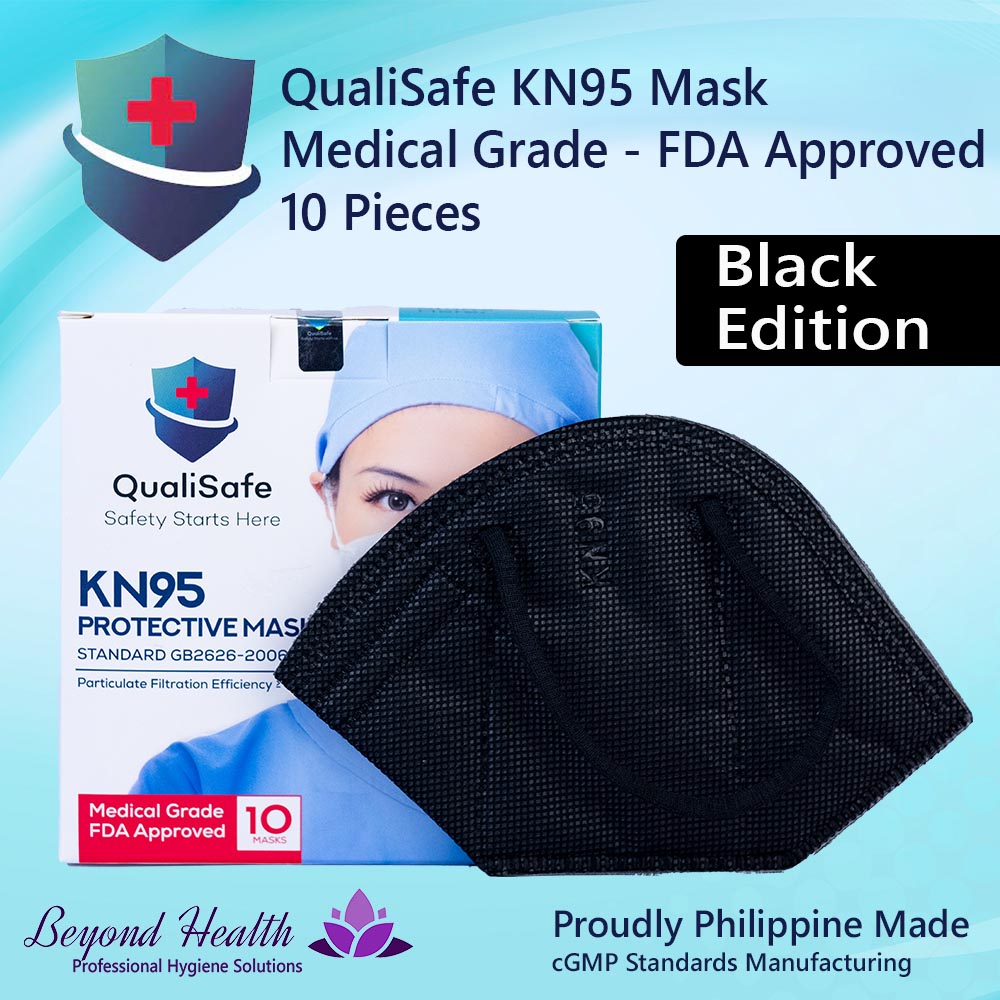 QualiSafe 5 Ply [Black Edition] KN95 Protective Mask 10Pcs