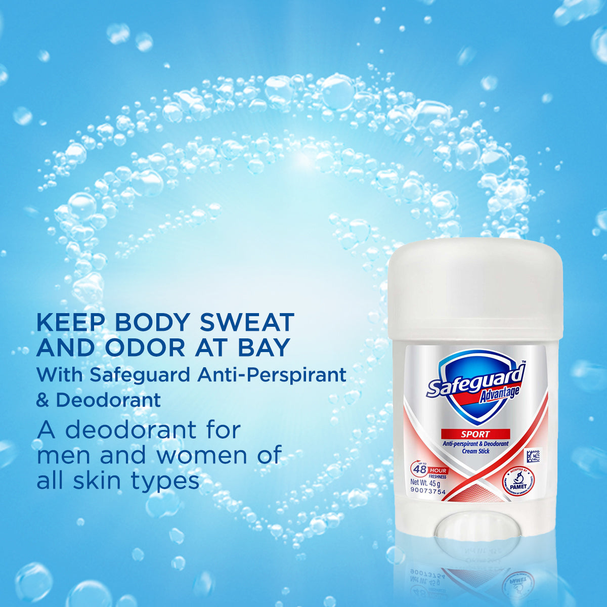 Safeguard Sport Cream Deodorant 45g