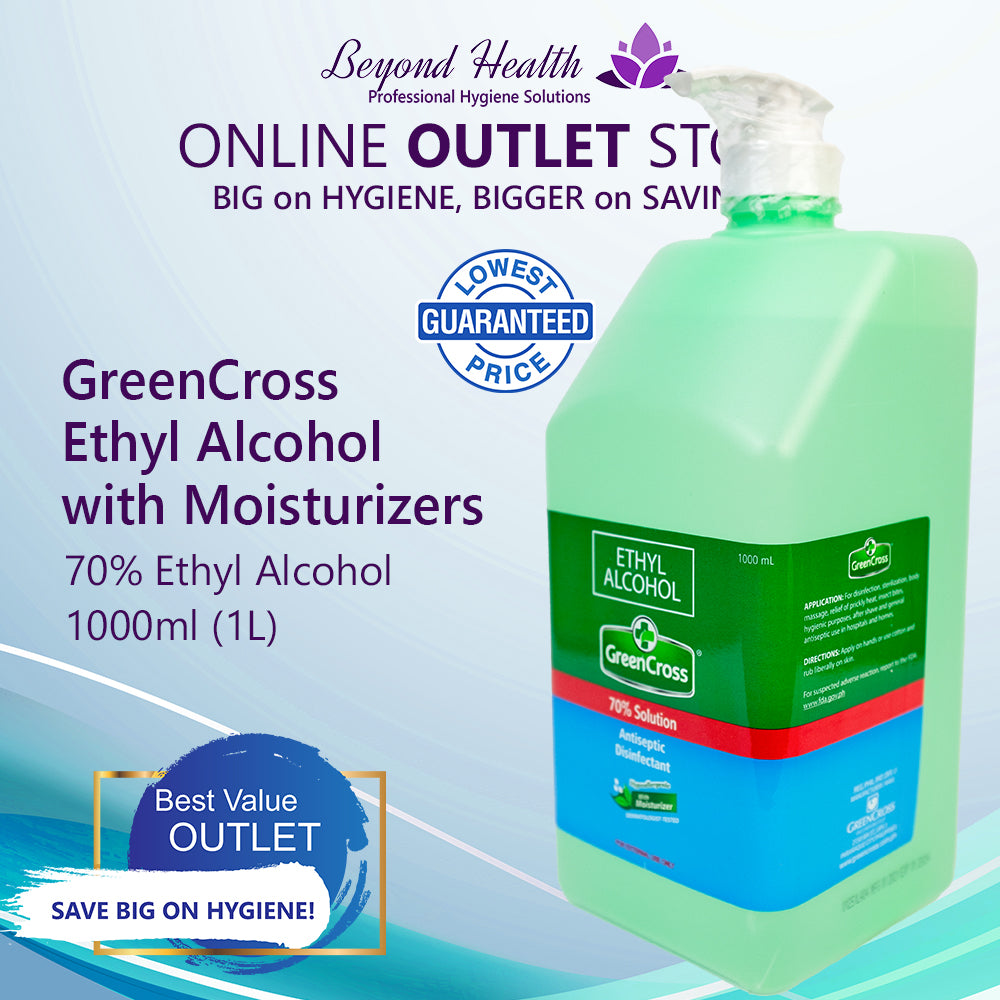 GreenCross 70% Ethyl Alcohol with Moisturizers 1000ml (1 Liter)