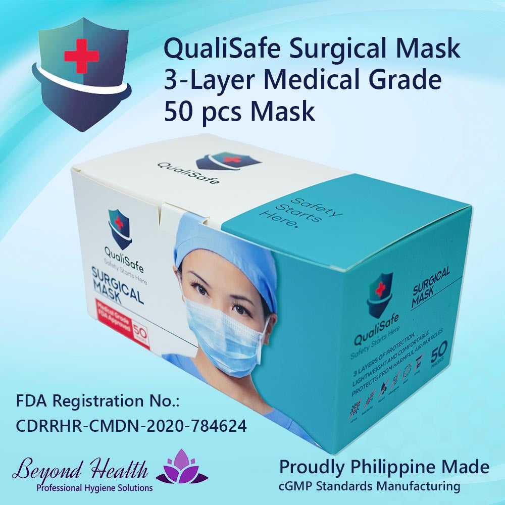 QualiSafe Medical Facemask 3 Ply 50pcs