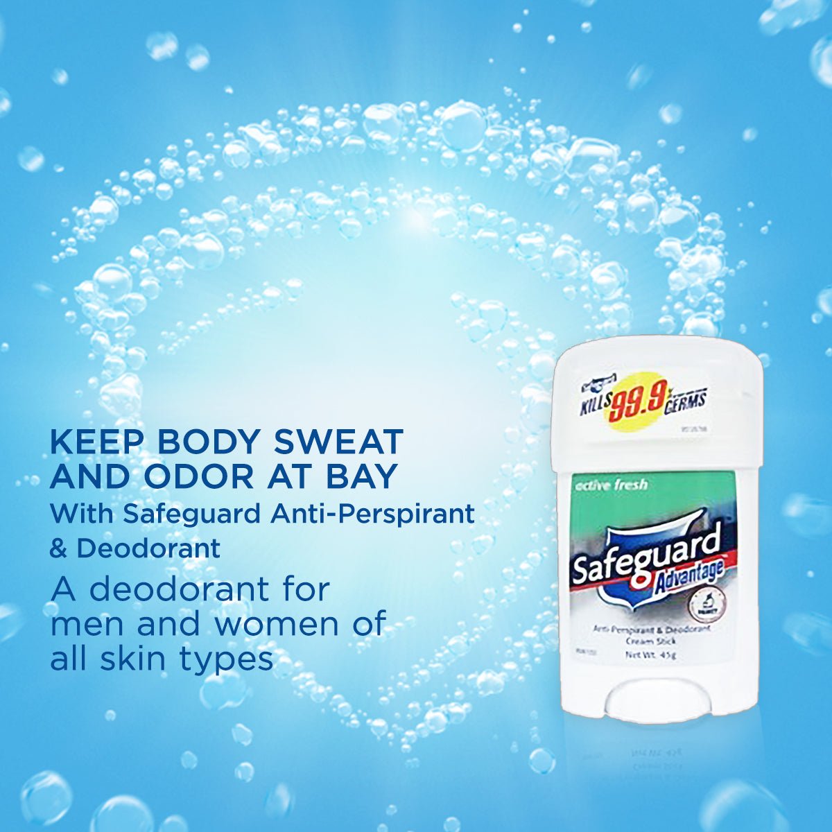 Safeguard Active Fresh Cream Deodorant 45g
