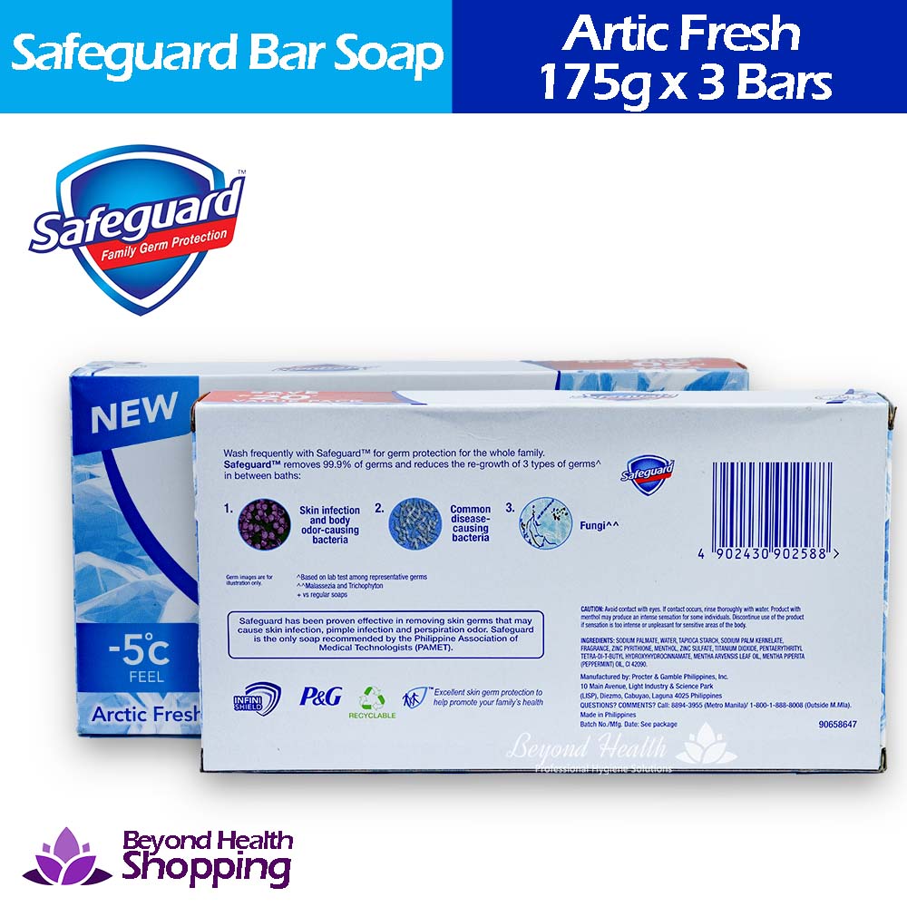 Safeguard™ Arctic Fresh Bar Soap 175g x 3 bars with Unbeatable  Germ Protection