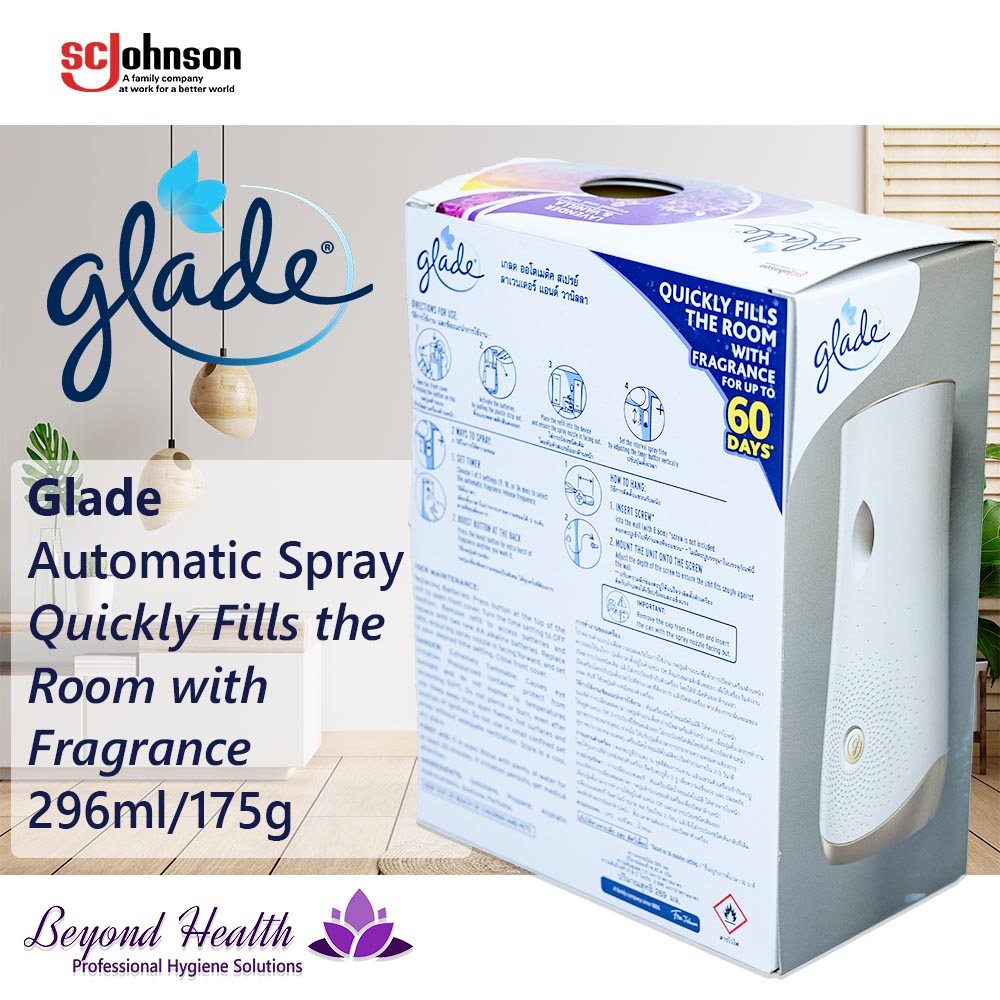 Glade Automatic Spray Unit and Refill Kit, Lavender and Vanilla Scent 269ml/175g