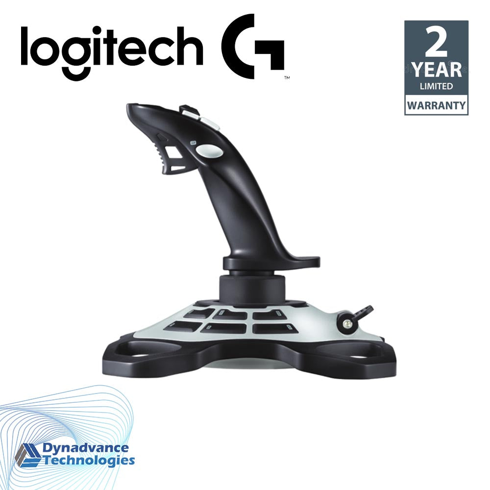 Logitech Extreme 3D Pro Joystick, 12 Programmable Buttons, 8-Way Hat Switch - Black