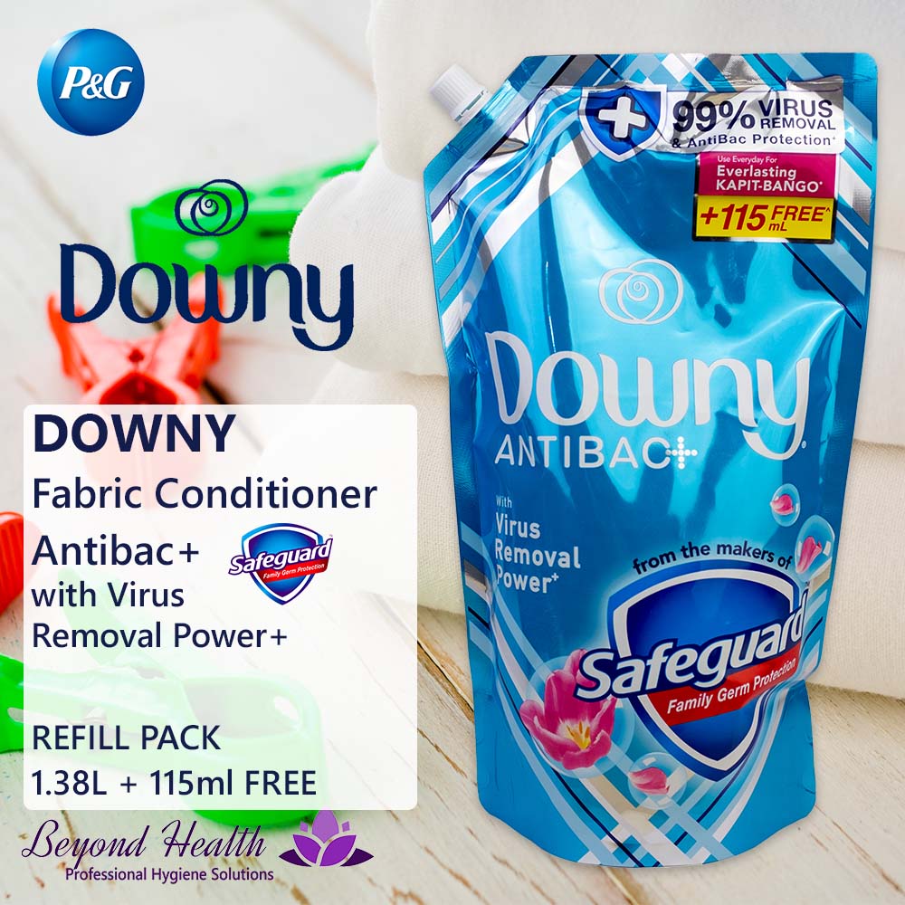 Downy Fabric Conditioner Antibac+ with SAFEGUARD REFILL PACK 1.38L+115ml