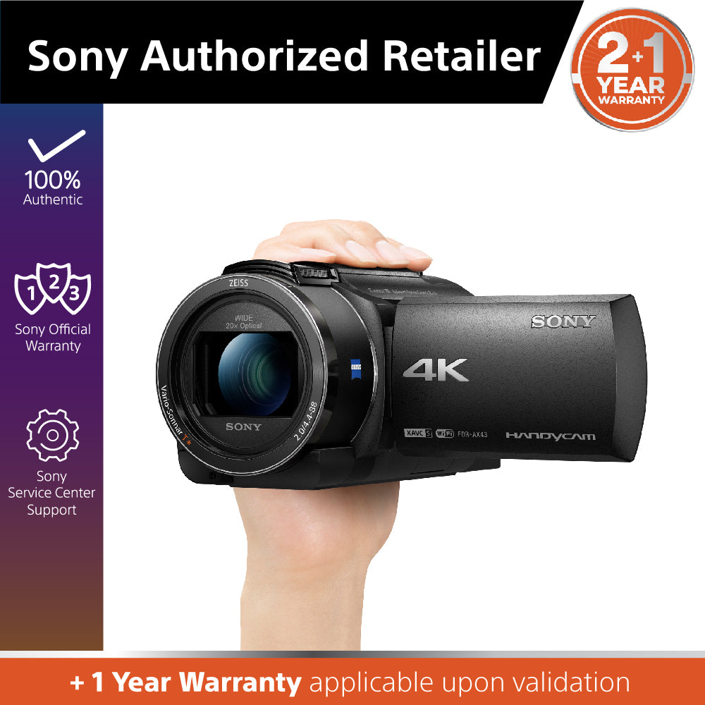 Sony FDR-AX43/ AX43 4K Handycam® with Exmor R™ CMOS sensor