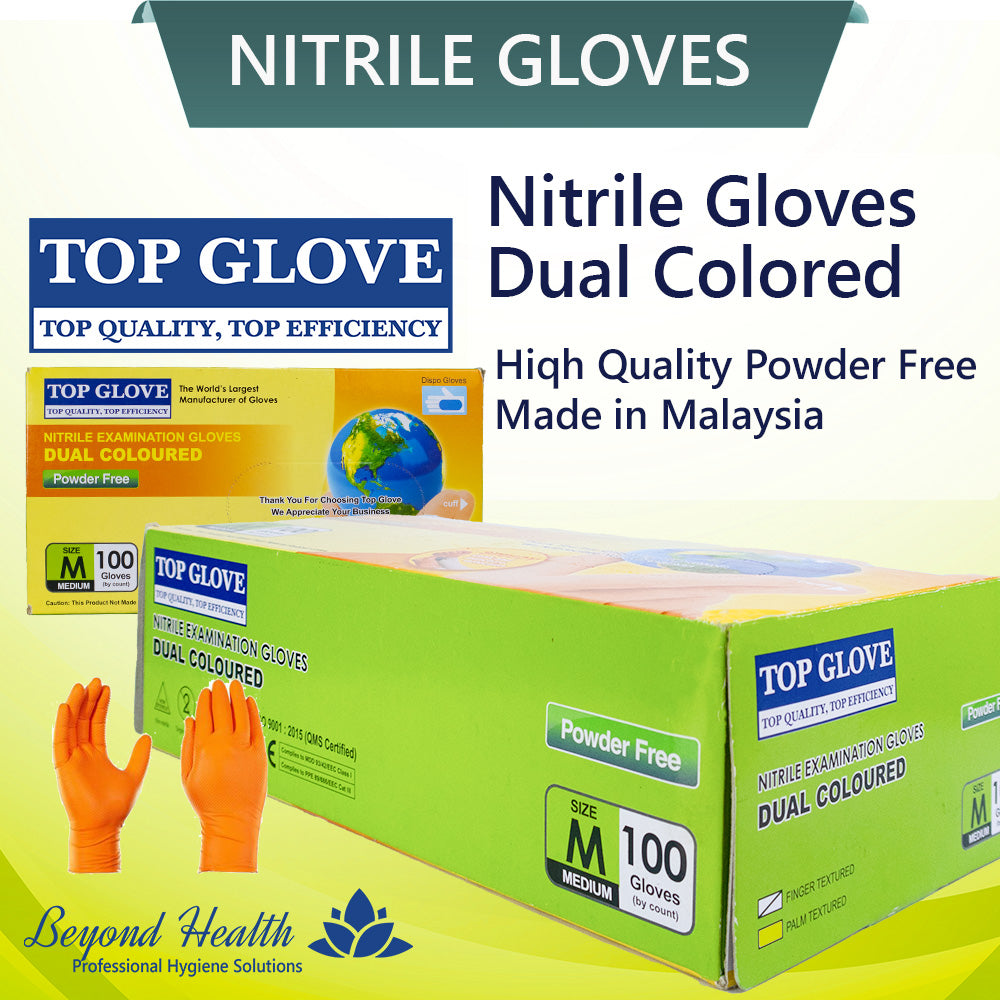 TOP GLOVES Nitrile Examination Gloves Size Medium 100 pcs