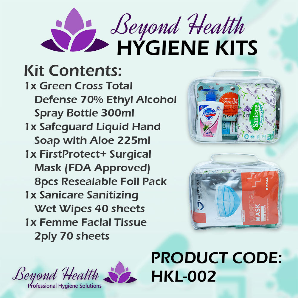 HKL-002 Personal Hygiene Kit Beyond Health 5pcs Disinfection Kit LARGE BAG