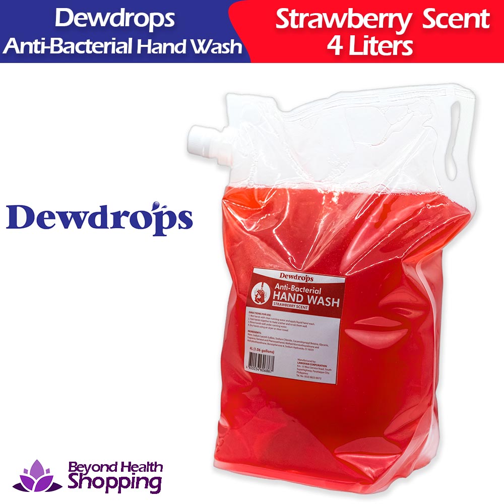 Dewdrops Anti-Bacterial Hand Wash Strawberry Scent 4L