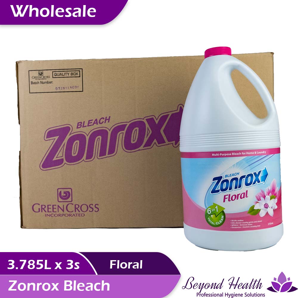 Wholesale Zonrox Bleach Floral Scent 6-in-1 Total Clean [3.785L x  3Gallon]