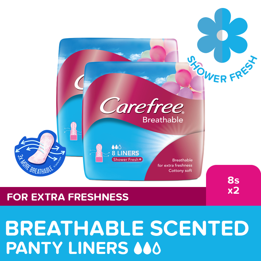 [PANTY LINERS] Carefree Breathable 8s x 2