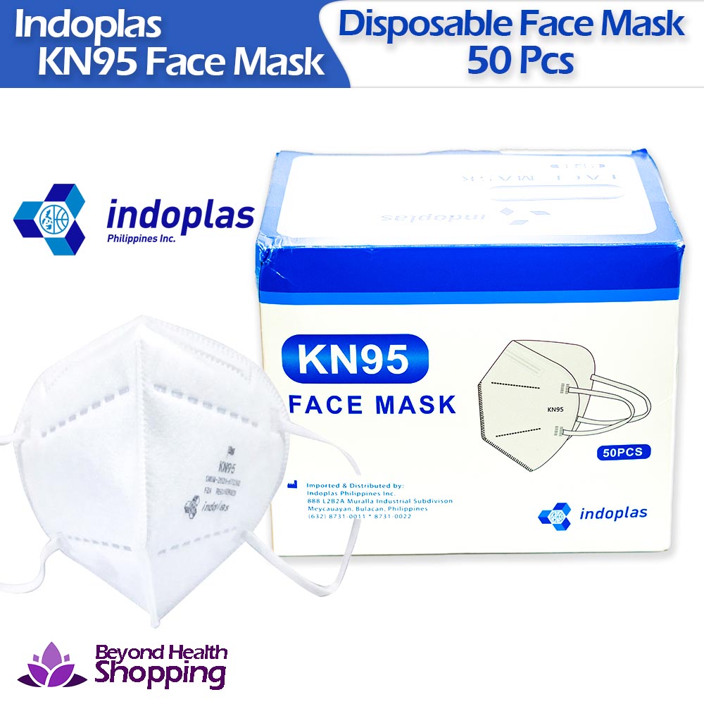 Indoplas 4 Ply KN95 Masks (FDA Approved Medical Grade) 50pcs