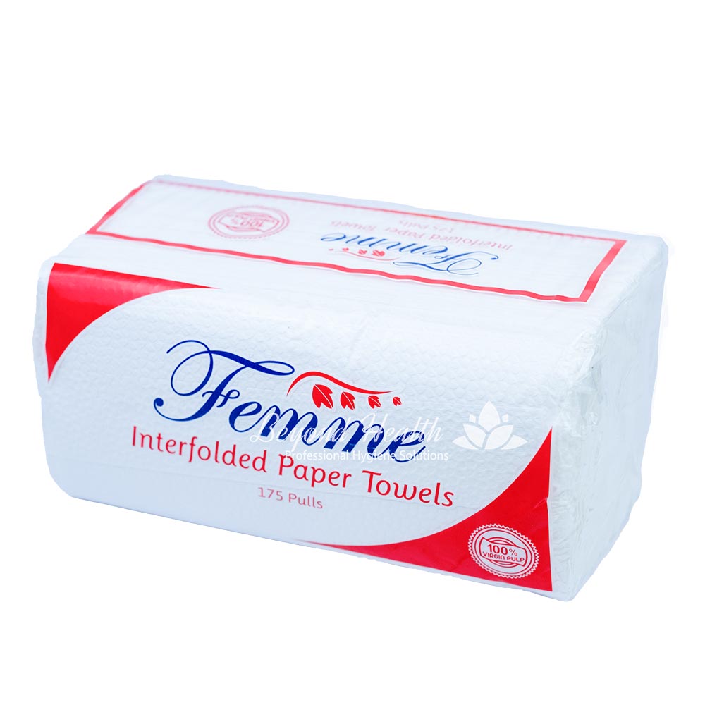3X Femme Interfolded Paper Towel 175 sheets Single Ply High Quality Femme Inter Folded Paper Towel L N Fold Paper Towel Tissue SCPA tissue paper on sale by Sanicare