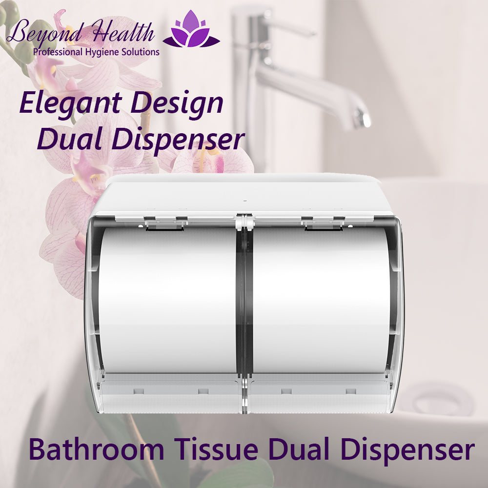 Bathroom Tissue Holder Dual Roll Full Cover