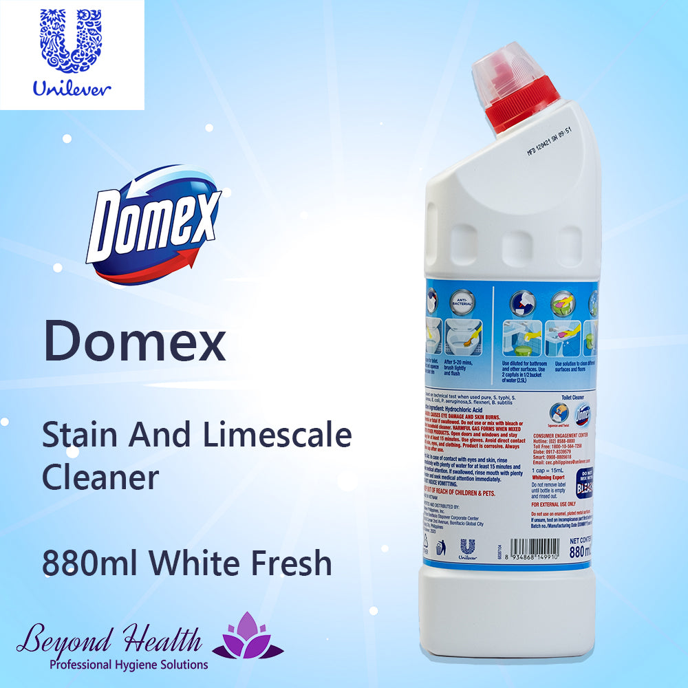Domex Stain And Limescale Cleaner White Fresh 880ml