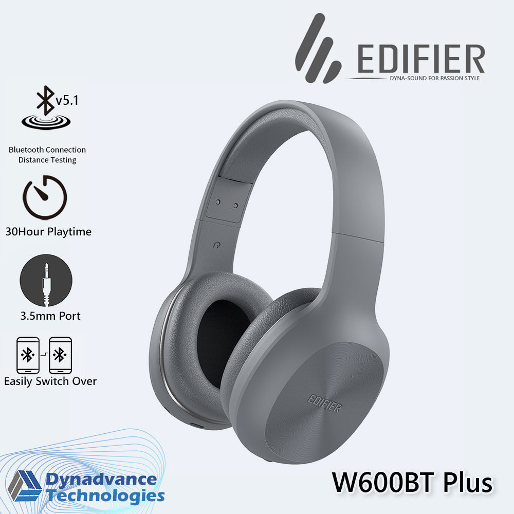 Edifier W600BT Bluetooth Stereo Headphones Soft over-ear pads for all-day comfort