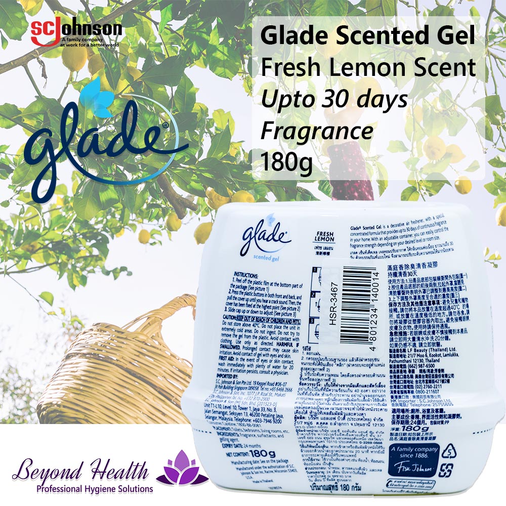 Glade® Scented Gel Fresh Lemon Scent 180g