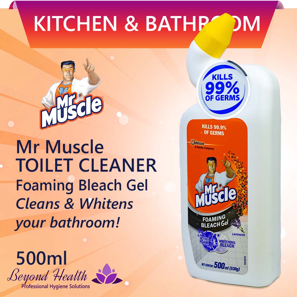 Mr. Muscle® Toilet Cleaner Foaming Bleach Gel Multipurpose Toilet Cleaner 500ml