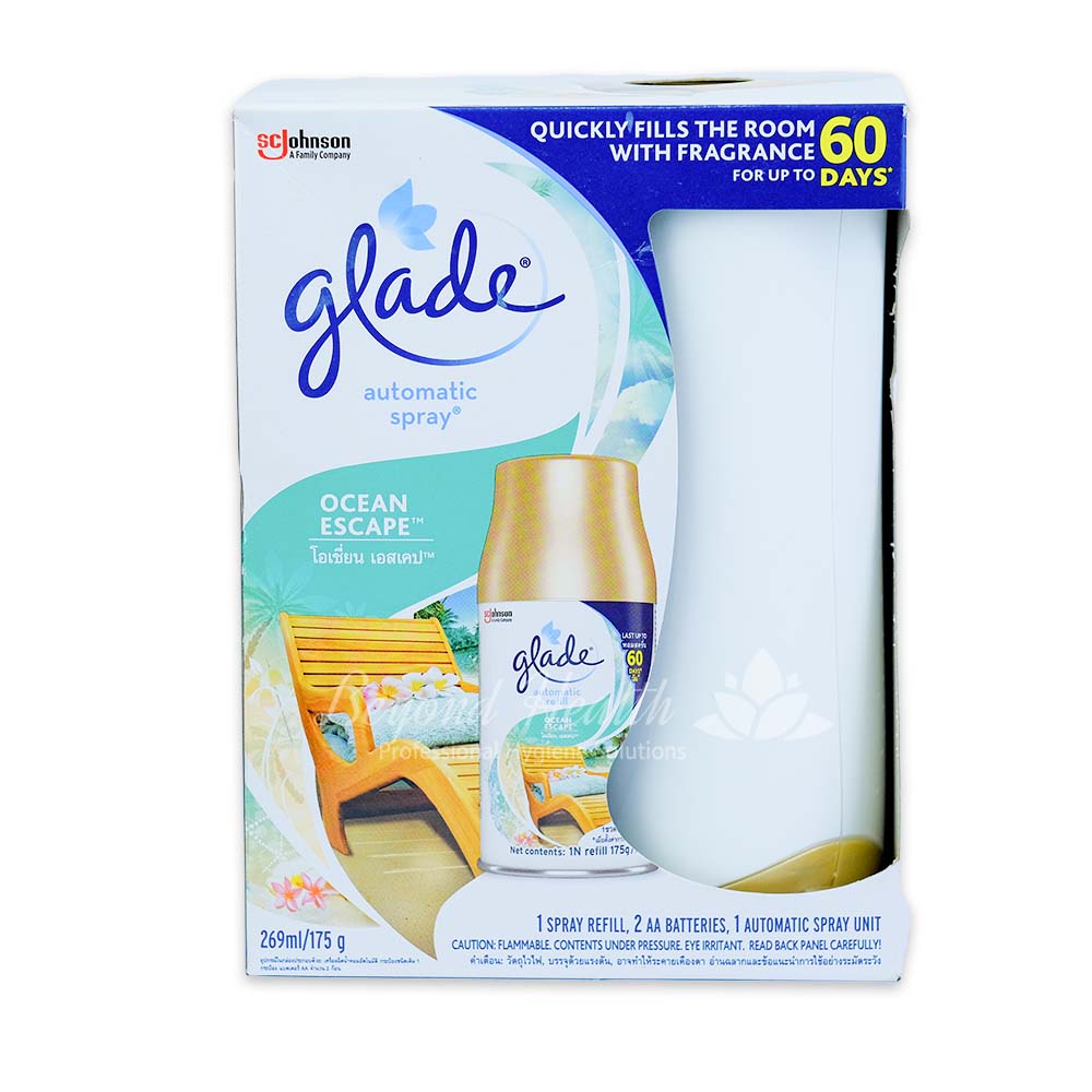 Glade Automatic Spray Quickly Fills the Room with Fragrance Ocean Escape 296ml/175g