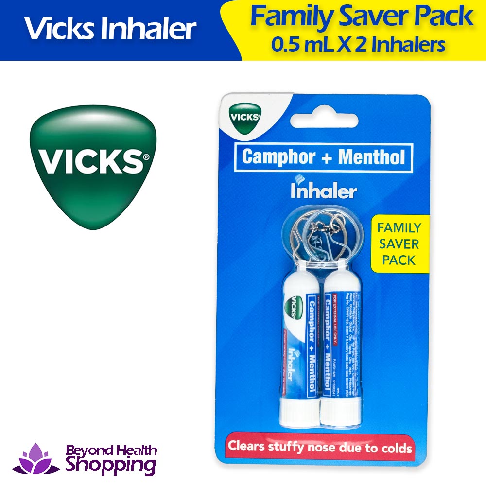 Vicks Inhaler Family Saver Pack 0.5ml x 2 Inhalers
