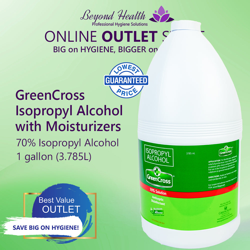 GreenCross 70% Isopropyl Alcohol with Moisturizers 1 Gallon (3.785 L)