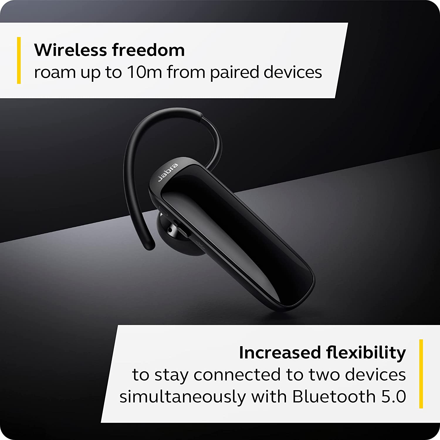 Jabra Talk 25 SE Mono Bluetooth Headset – Wireless Single Ear Headset with Built-in Microphone, Media Streaming, up to 9 Hours Talk Time