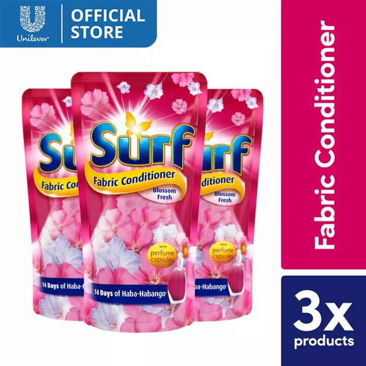 Surf Laundry Fabric Conditioner Blossom Fresh 670ml Pouch 3x