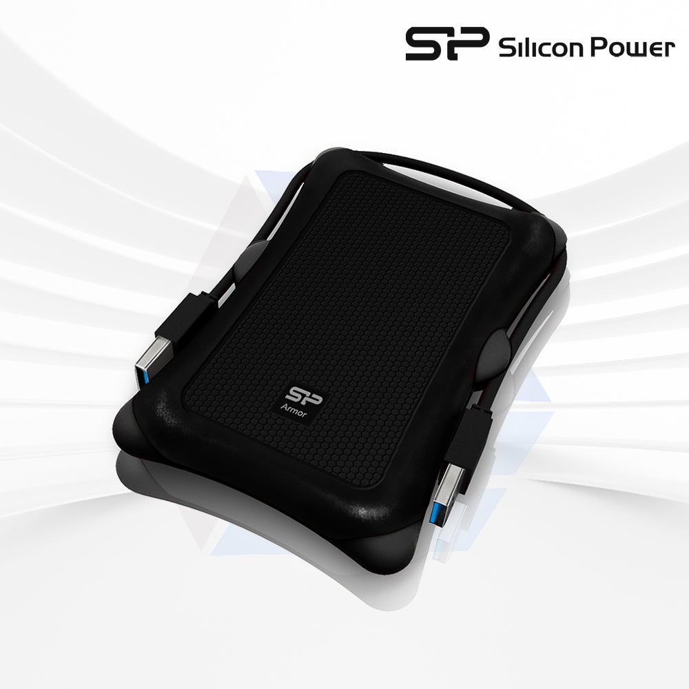 Silicon Power Armor A30 1TB-2TB (BLACK) GEN1 USB 3.2 Shock Proof/Rubber best External Hard Drive and Storage for Video Editing