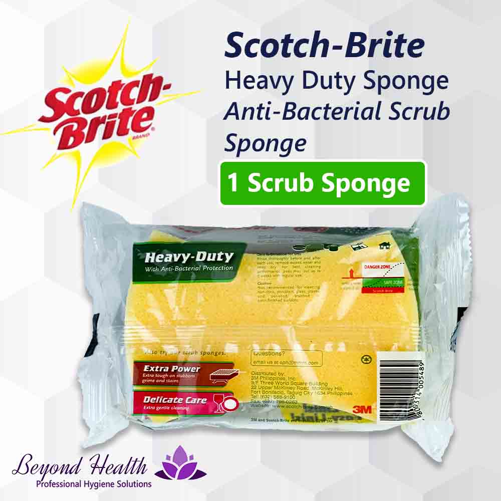 Scotch Brite Heavy-Duty Scrub Sponge (1xScrub Sponge)