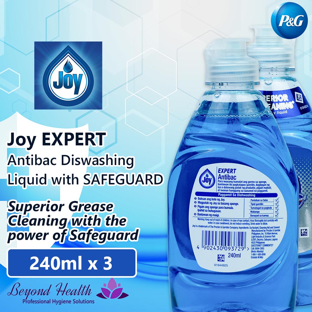 Joy EXPERT Anti-bac Diswashing Liquid with Safeguard  240ml X 3Packs