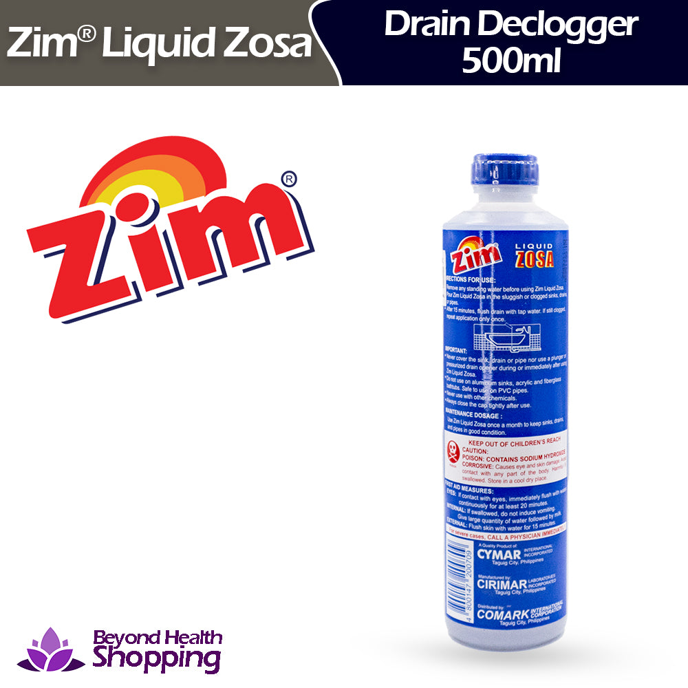 Zim Liquid Soza Drain Declogger 500mL