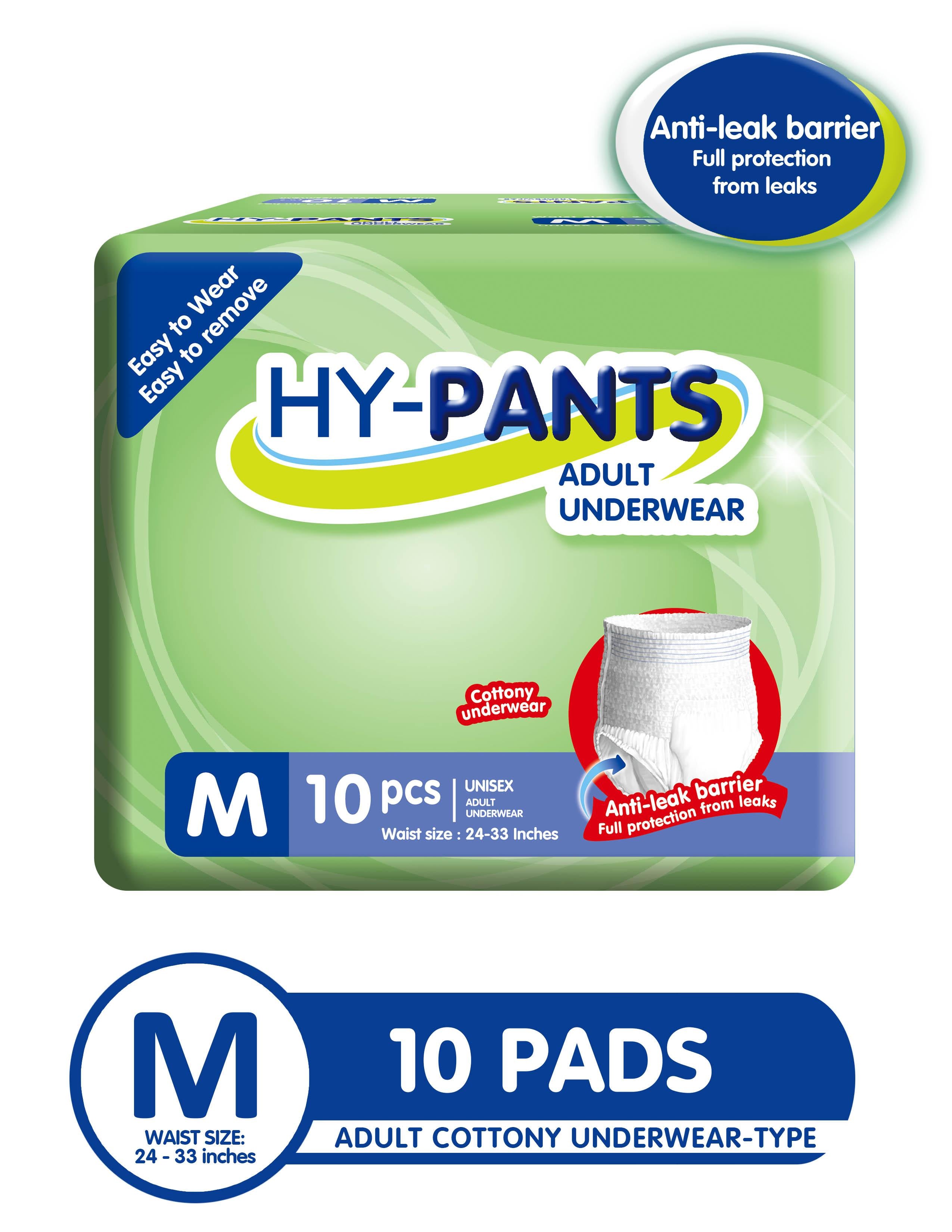 Hy-pants Adult Underwear Medium - 2 Packs (20 Pads)