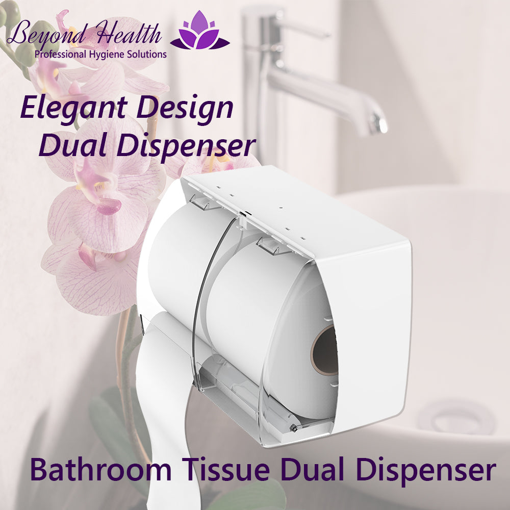 Bathroom Tissue Holder Dual Roll Full Cover