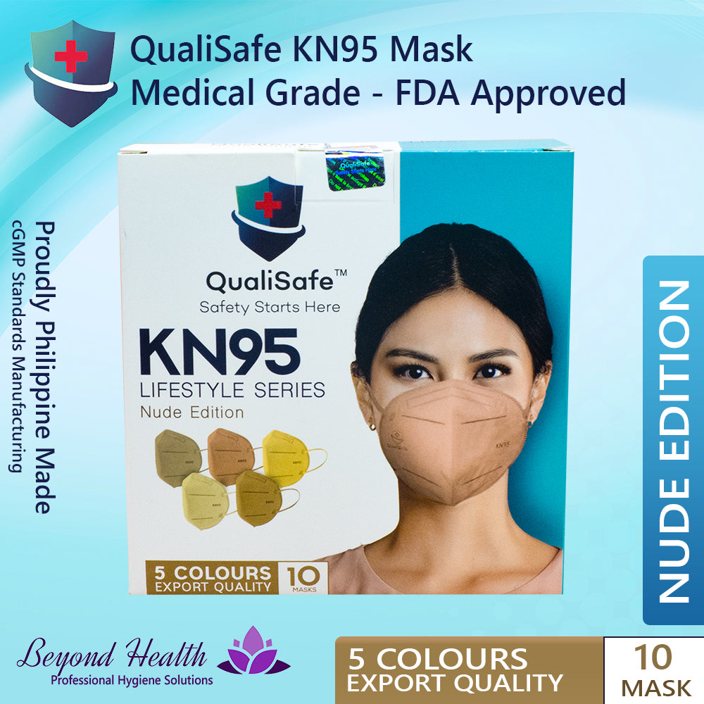 New QualiSafe 5 Ply Lifestyle Series [DARK Edition]&[NUDE edition] KN95 Protective Mask Medical Grade FDA Approved GB2626-2006 100% Filipino Made with Standard cGMP Manufacturing Medical Facemask official snr