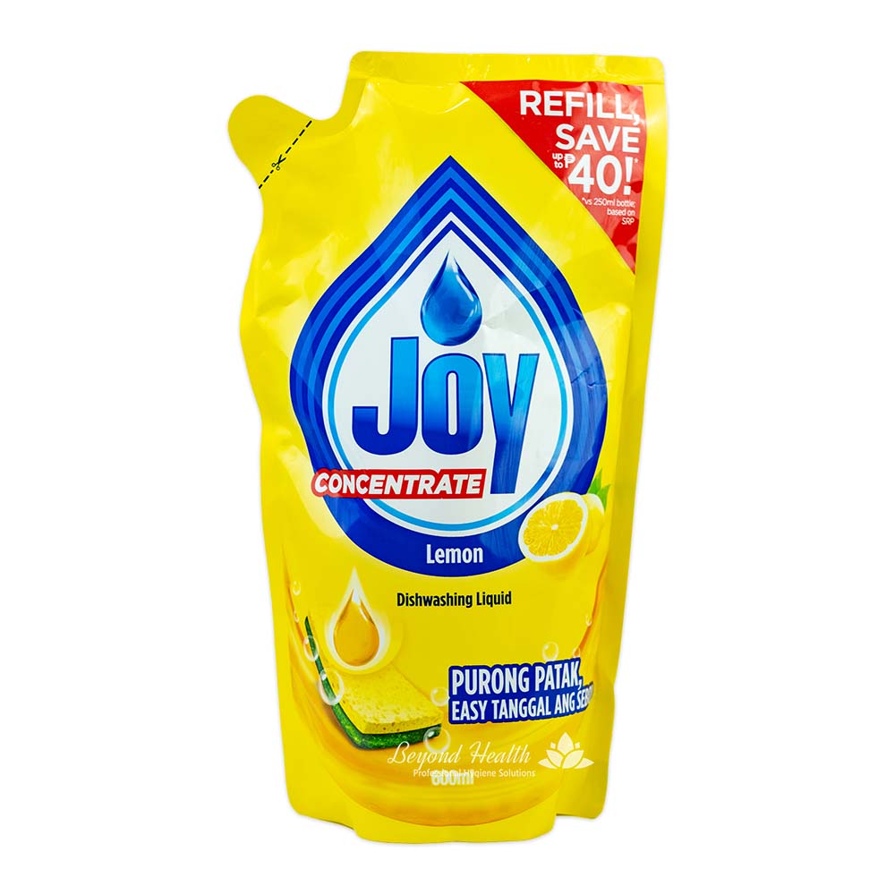 Joy Dishwashing Liquid Concentrate 790ML Value Refill Pouch Lemon Scent Concentrated Dish Washing Liquid