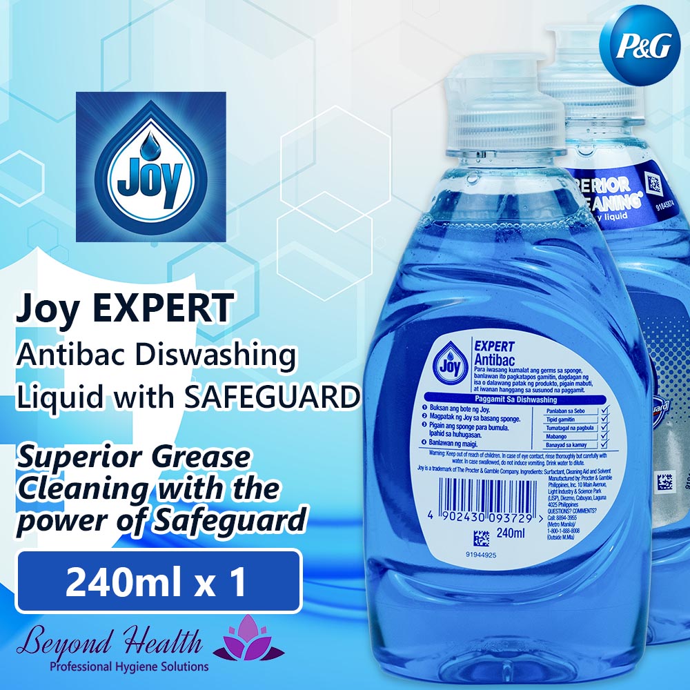 Joy EXPERT Anti-bac Dishwashing Liquid with Safeguard 240ml
