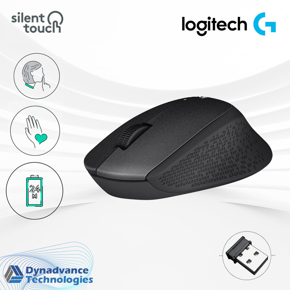 Logitech Wireless M331 SILENT PLUS (BLACK) Extra comfort and precision with SilentTouch