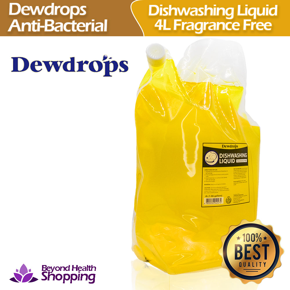 Dewdrops Dishwashing Liquid Fragrance Free 4L(1.06 gallons)