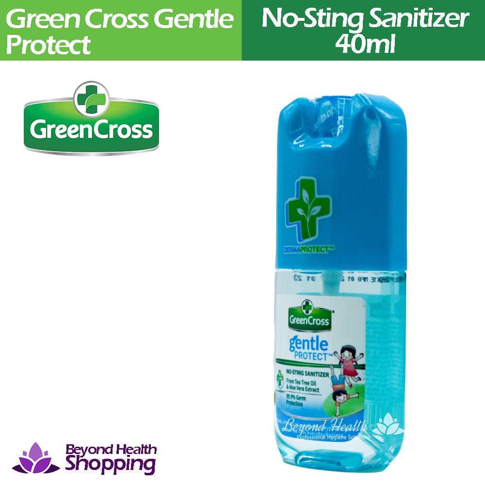 GreenCross No-Sting Sanitizer Spray 40ml Gentle Protect From Tea Tree Oil & Aloe Vera Extract