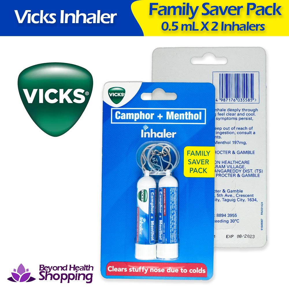Vicks Inhaler Family Saver Pack 0.5ml x 2 Inhalers