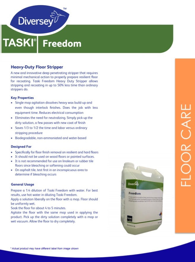 Diversey™ TASKI® Freedom (5L) F1cz  Heavy-Duty Floor Stripper For Professional Use