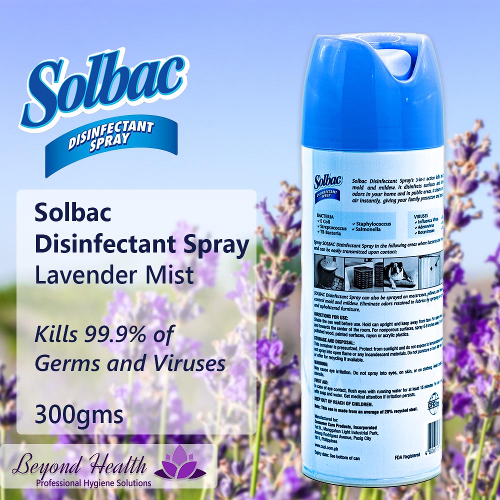Solbac Disinfectant Spray Lavender Mist 300g