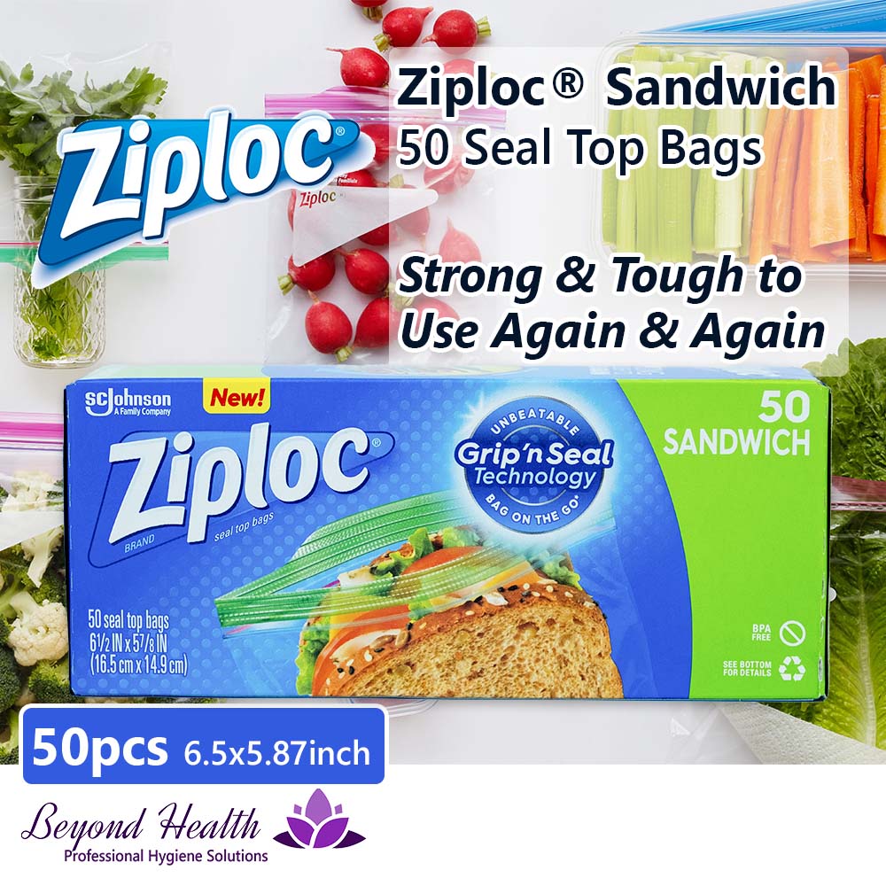Ziploc® Sandwich Bags 50 Seal Top Bags 6.5 x 5.87 inch