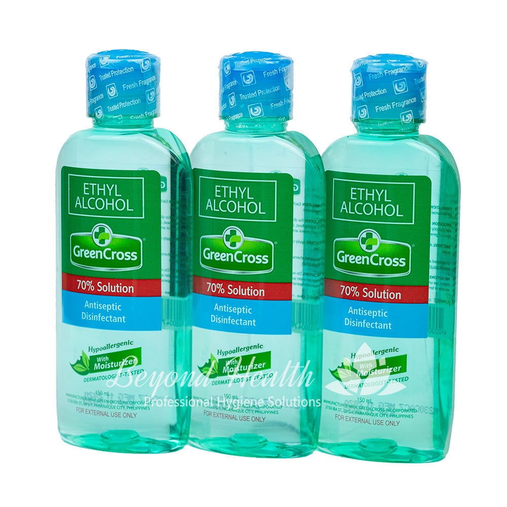 GreenCross 70% Ethyl Alcohol with Moisturizers 150ml X 3Packs