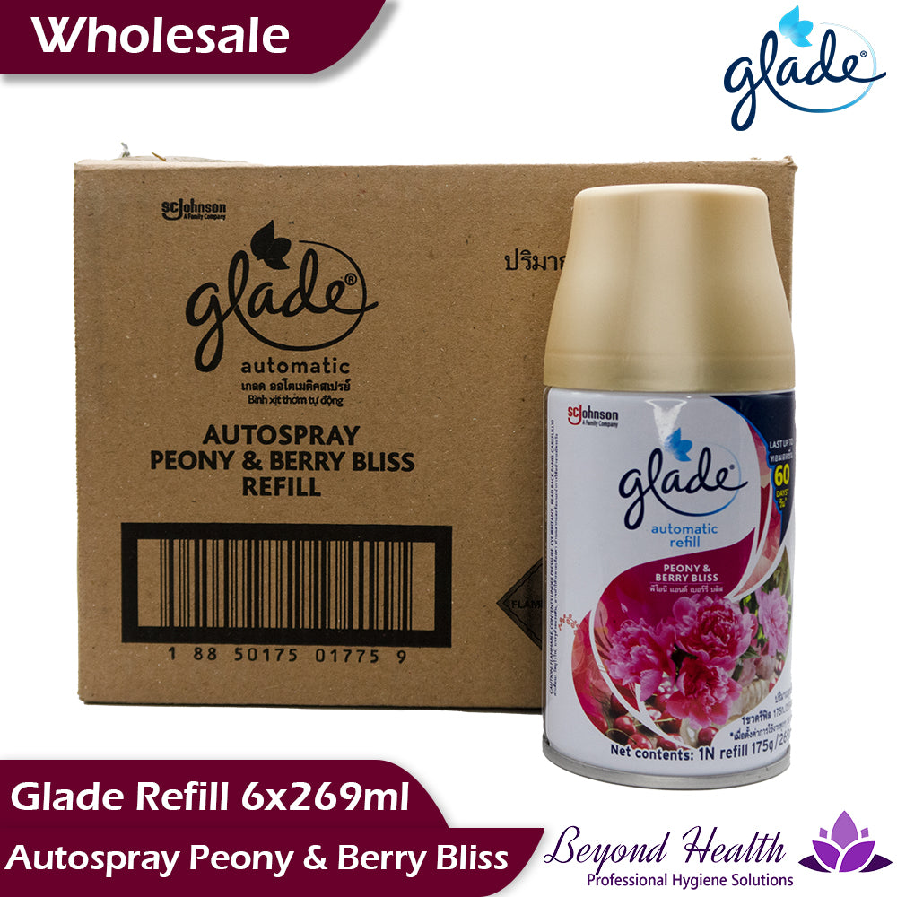 Wholesale Glade Refill (6x269ml/175g) Autospray Peony & Berry  Bliss Bigger Save