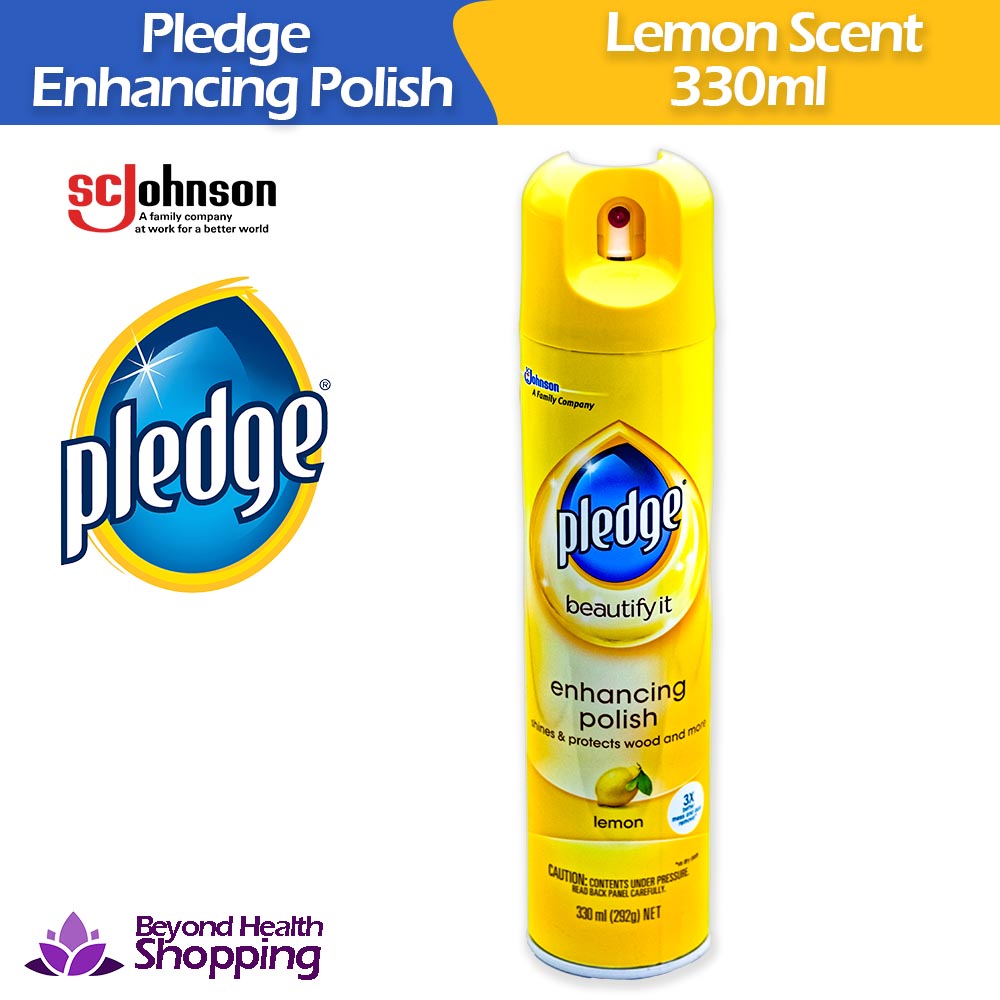 Pledge Enhancing Polish Lemon Scent 330ml Pledge Furniture Polish