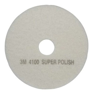 3M White Super Polish Pad 4100 Remove Soil And Scuff Marks With Minimal Dulling Of Finish