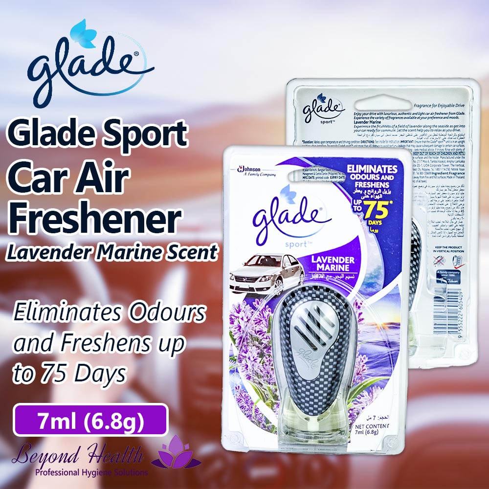 Glade Sport Car Air Freshener Lavender Marine Scent 7ml